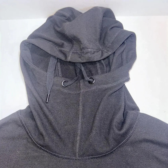 Yogalicious Black Pullover Active Wear Gaiter Long Sleeve Athleisure Lounge Top - Picture 9 of 11